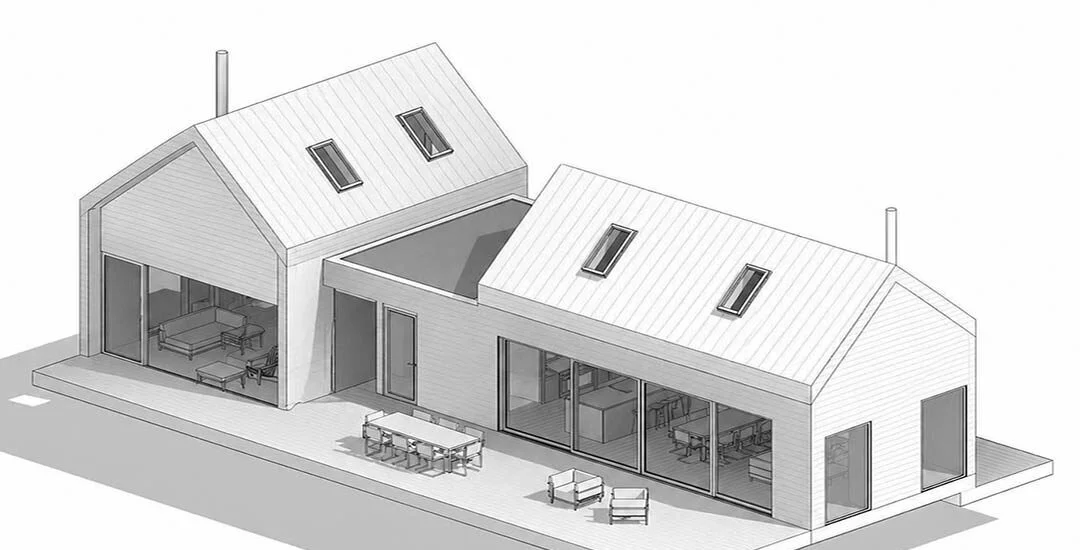 3D massing model of a residential building